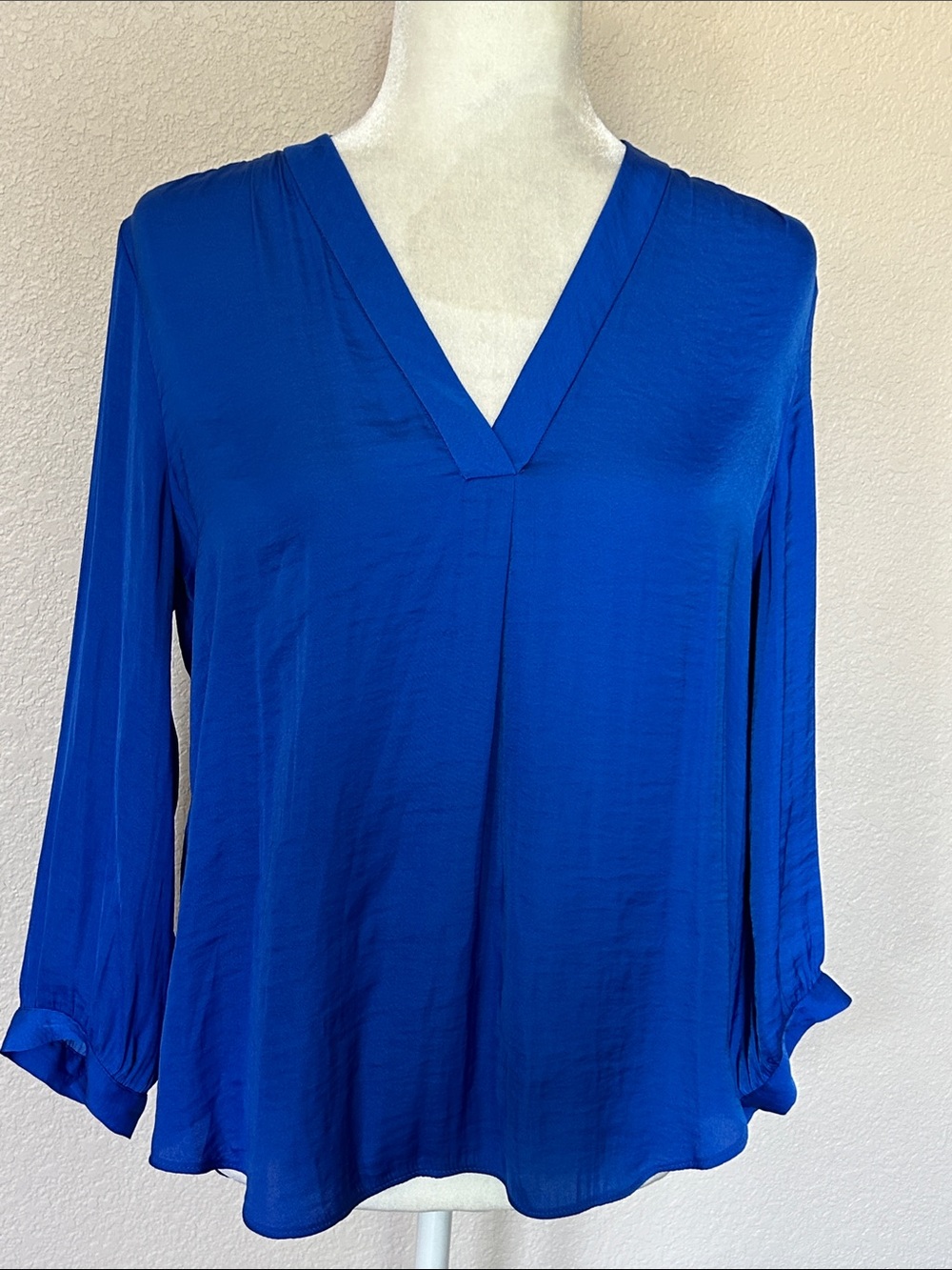 Vince Camuto top M Mid-sleeve Aquamarine blue tunic Versatile comfort EUC